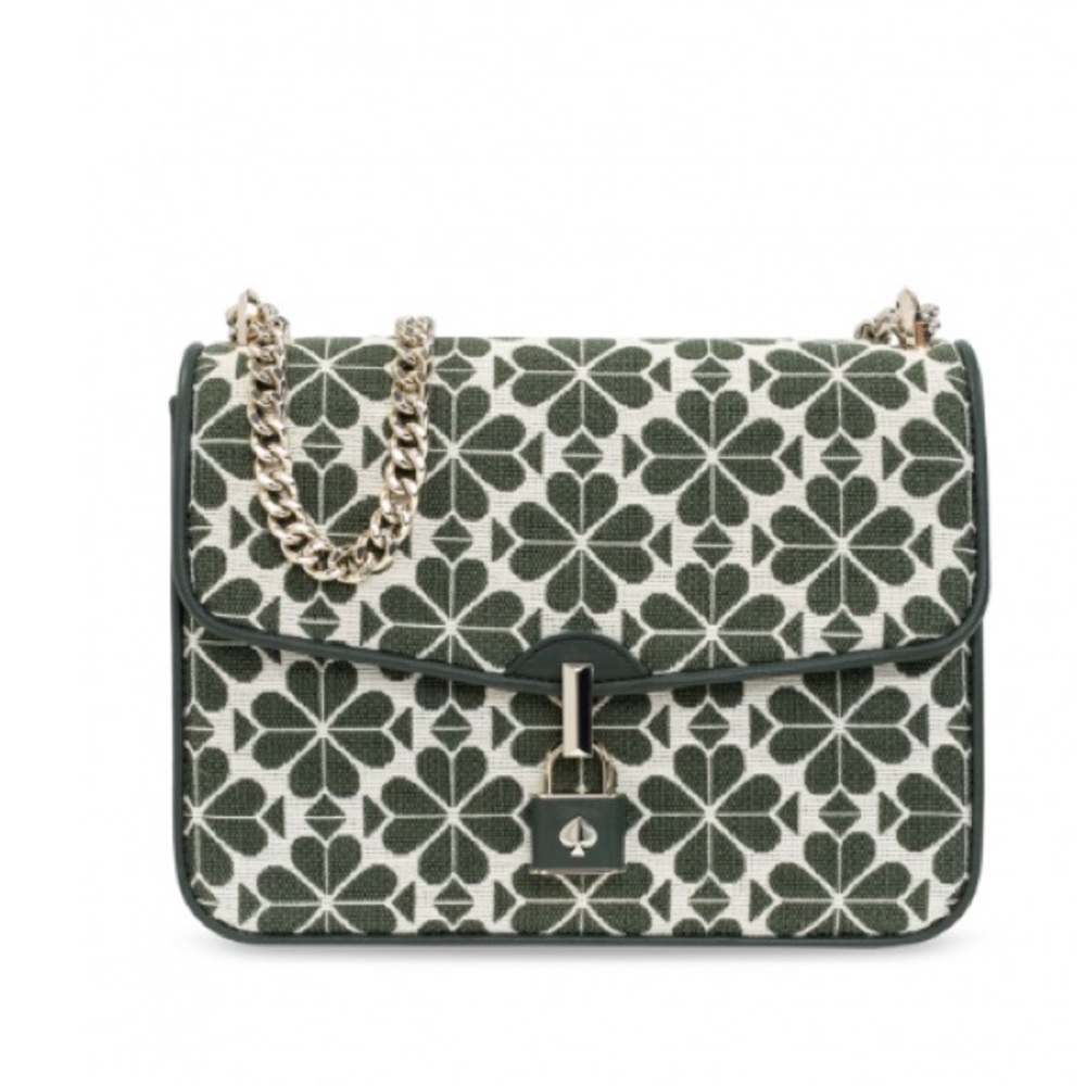 Kate Spade SIGNATURE SPADE FLOWER JAQUARD GREEN MULTI - Picture 2 of 9